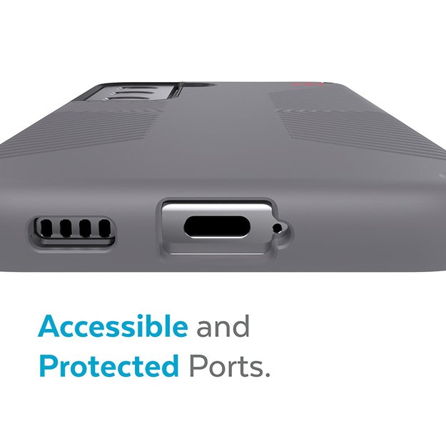 Speck Presidio2 Grip – Samsung Galaxy S22+ dėklas su MICROBAN (grafito pilka/juoda) 30