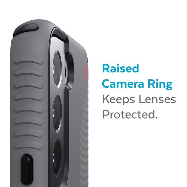 Speck Presidio2 Grip – Samsung Galaxy S22+ dėklas su MICROBAN (grafito pilka/juoda) 33