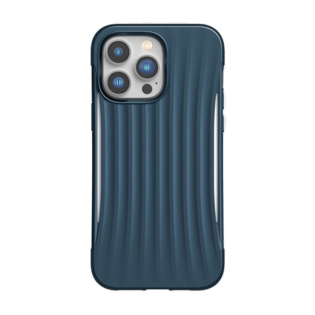 „X-Doria Raptic Clutch“ – biologiškai skaidus dėklas, skirtas „iPhone 14 Pro Max“ (patikrintas kritimo metu 3 m) (mėlynas)