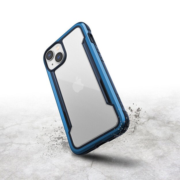 „X-Doria Raptic Shield“ – aliuminio dėklas, skirtas „iPhone 14“ (3 m, patikrintas kritimo) („Marine Blue“)