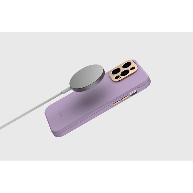 Moshi Napa MagSafe – odinis dėklas, skirtas iPhone 14 Max (Levandų violetinė)