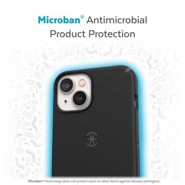 Speck CandyShell Pro + MagSafe – iPhone 14 Plus dėklas su MICROBAN danga (juoda / šiferio pilka) 37