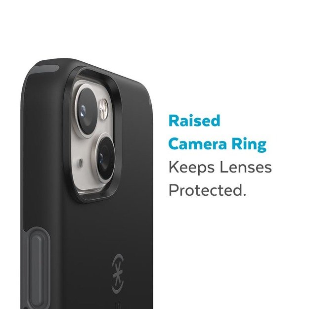 Speck CandyShell Pro + MagSafe – iPhone 14 Plus dėklas su MICROBAN danga (juoda / šiferio pilka) 36