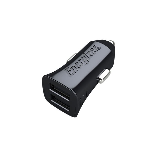 Energizer Classic – automobilinis įkroviklis 2x USB-A 2.4A 12W (juodas)