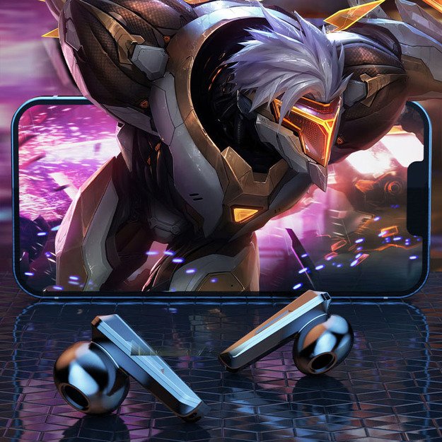 WEKOME VB05 Vanguard serija – Bluetooth V5.3 TWS belaidės ausinės su įkrovimo dėklu (pilka) 6