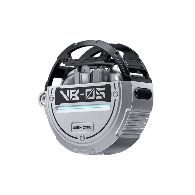 WEKOME VB05 Vanguard serija – Bluetooth V5.3 TWS belaidės ausinės su įkrovimo dėklu (pilka) 1