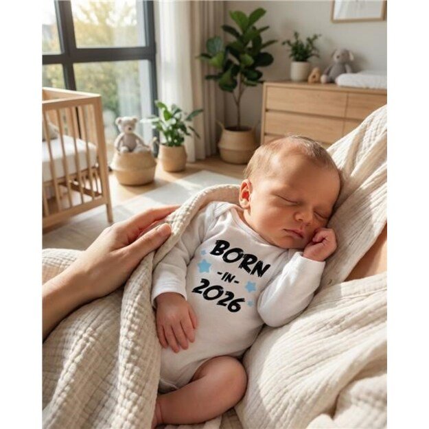 Children s printed body New Baby BORN IN 2026 blue, 86 (12-18m) 3