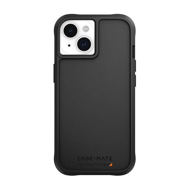 Case-Mate Ultra Tough Plus D3O MagSafe – dėklas, skirtas iPhone 15 / iPhone 14 / iPhone 13 (juodas)