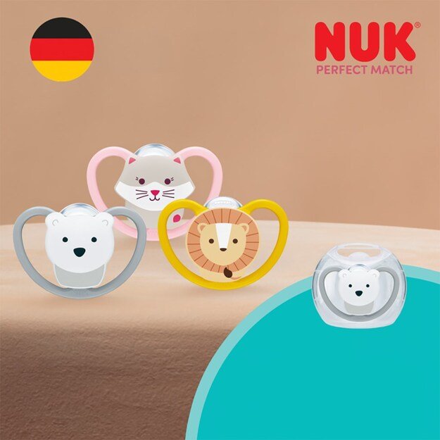 NUK Perfect Match Air CAT pacifier 6-18m 1pc box, 6-18 m 2