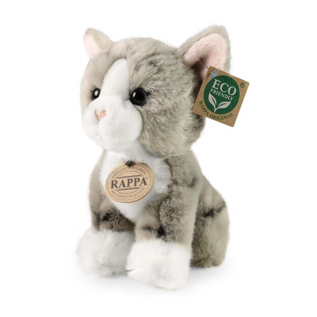 Plush grey cat 18 cm ECO-FRIENDLY