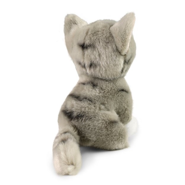 Plush grey cat 18 cm ECO-FRIENDLY