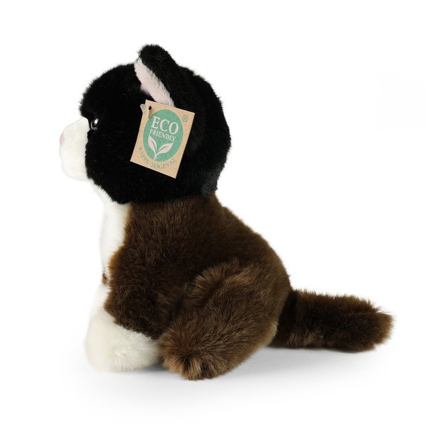 Plush three-colored cat 18 cm ECO-F.