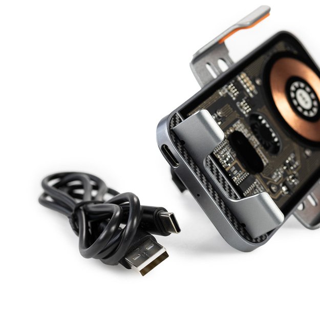 WEKOME WP-U204 Vanguard serija – automobilinis laikiklis su belaidžiu įkrovimu 15W (juodas) 14