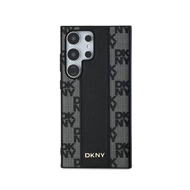 DKNY Leather Checkered Mono Pattern MagSafe - Case for Samsung Galaxy S24 Ultra (Black) 3