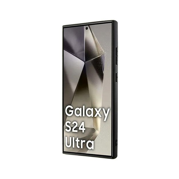 DKNY Leather Checkered Mono Pattern MagSafe - Case for Samsung Galaxy S24 Ultra (Black) 5