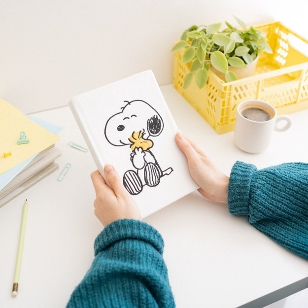 Snoopy - Plush notebook / notebook A5 from the Lazy Days collection 4