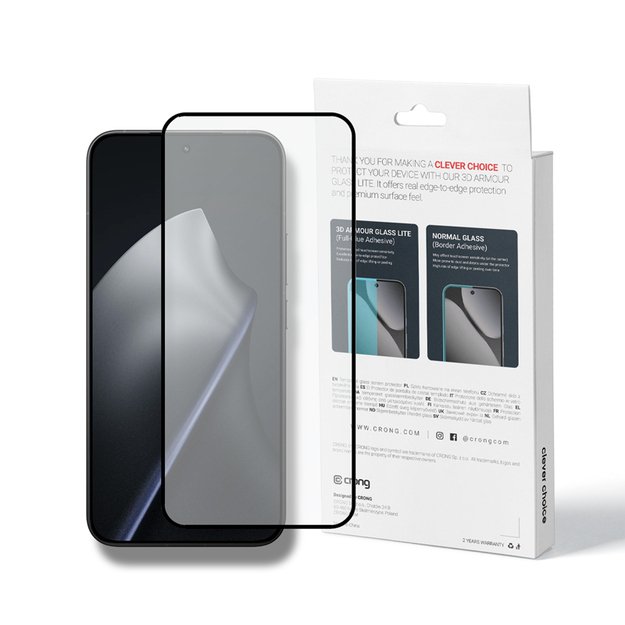 Crong 3D Armor Glass Lite - Full Glue Tempered Glass for Xiaomi 15T / 15T Pro