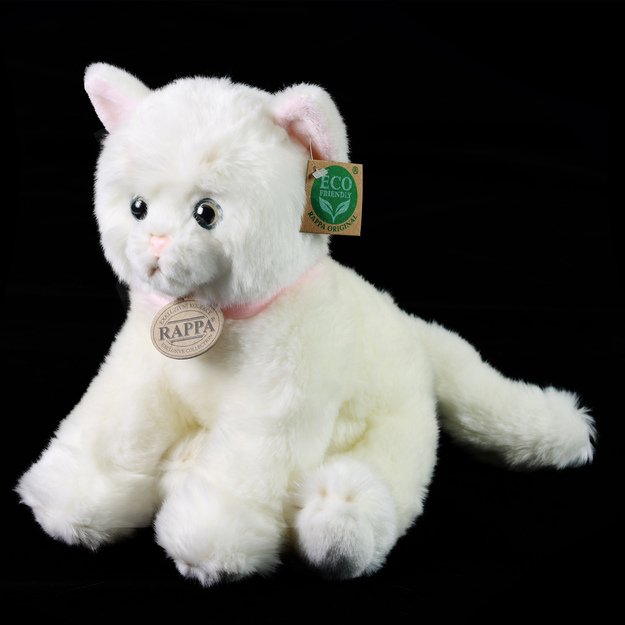 Plush white cat 25 cm ECO-FRIENDLY