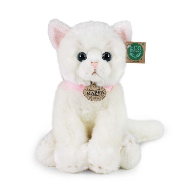 Plush white cat 25 cm ECO-FRIENDLY