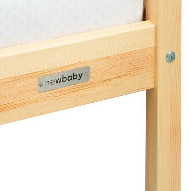 Children s house bed with guardrail and slatted frame New Baby CASTELLO 160x80 cm natural 8