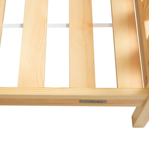 Children s house bed with guardrail and slatted frame New Baby CASTELLO 160x80 cm natural 4