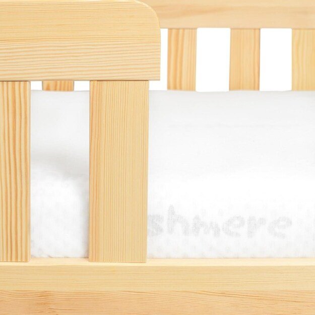 Children s house bed with guardrail and slatted frame New Baby CASTELLO 160x80 cm natural 7
