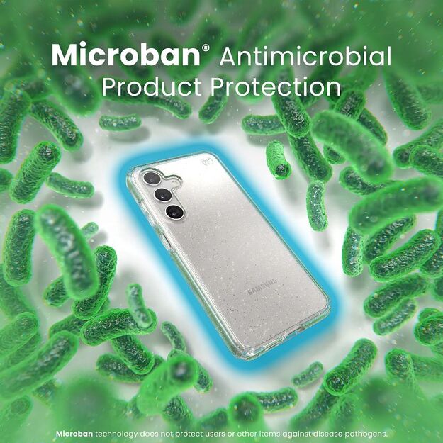 Speck Presidio Lux Glitter – dėklas, skirtas Samsung Galaxy S24 (Clear / Gold Glitter) 18