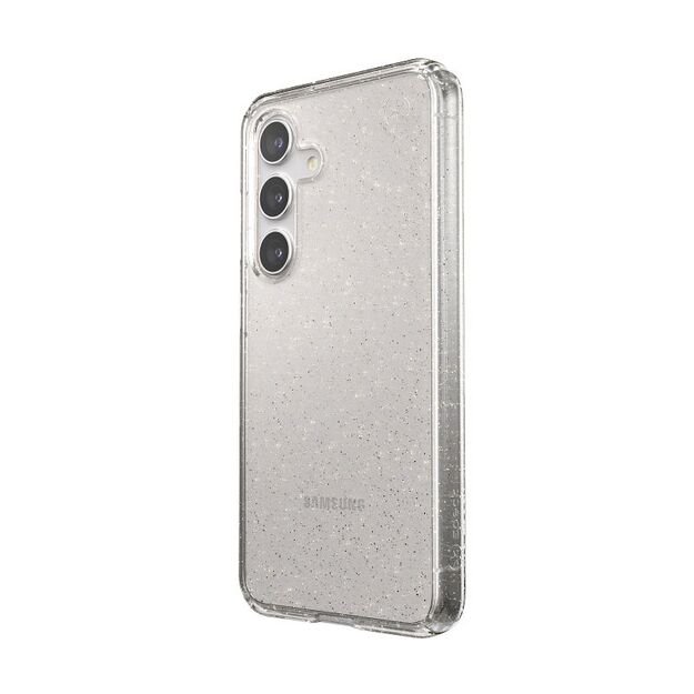 Speck Presidio Lux Glitter – dėklas, skirtas Samsung Galaxy S24 (Clear / Gold Glitter)