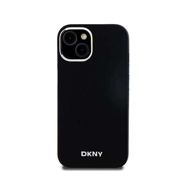 DKNY skysto silikono mažas metalinis logotipas MagSafe – dėklas, skirtas iPhone 15 Plus / 14 Plus (juodas) 3