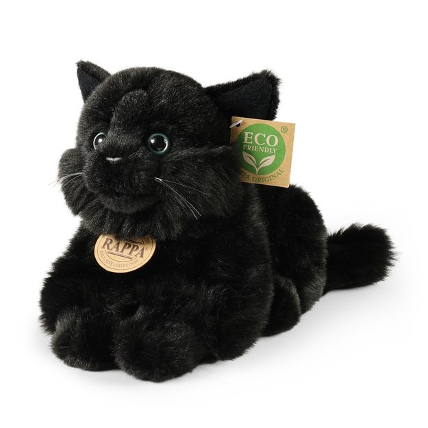 Plush black cat 22 cm ECO-FRIENDLY