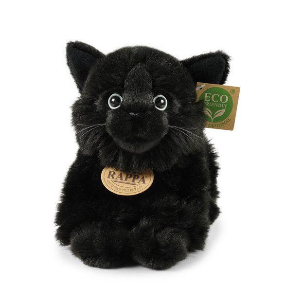 Plush black cat 22 cm ECO-FRIENDLY
