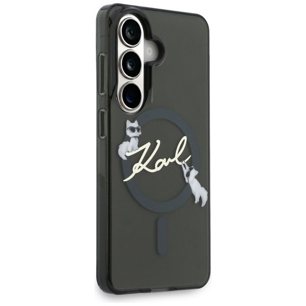 Karl Lagerfeld IML KC Script MagSafe - Samsung Galaxy S26 Case (Black)