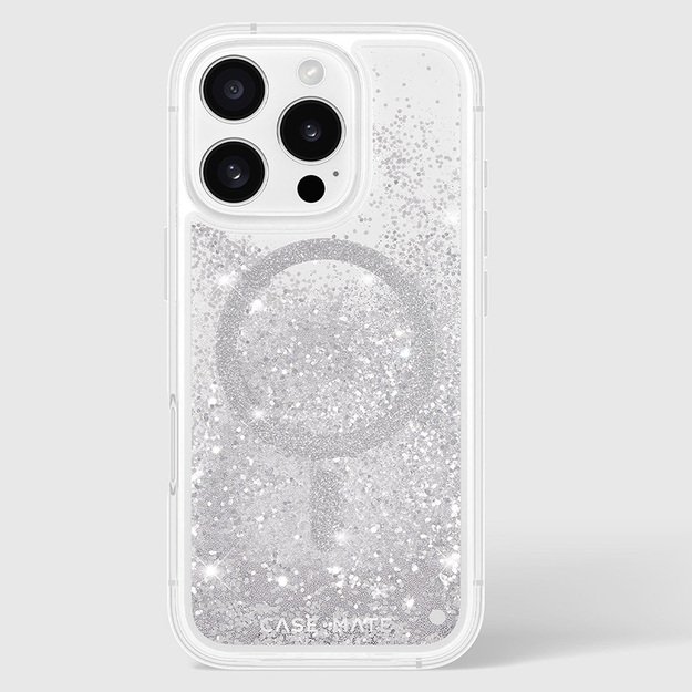 Case-Mate Waterfall MagSafe – dėklas, skirtas iPhone 16 Pro (sidabras) 13