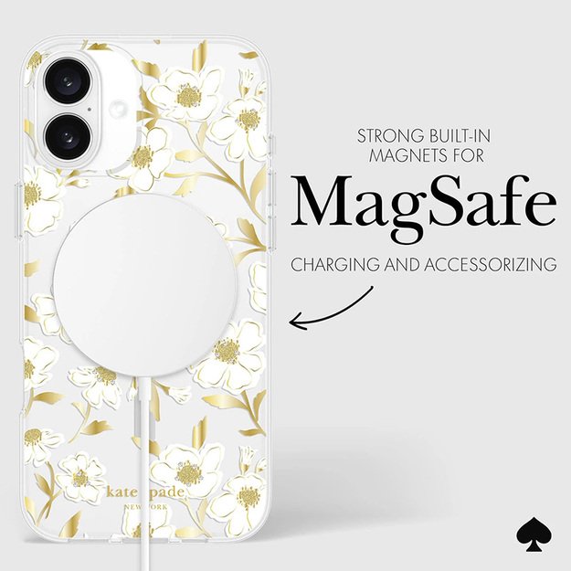 Kate Spade Niujorko apsauginiai brangakmeniai „MagSafe“ – „iPhone 16 Plus“ dėklas („Sunshine Floral“)