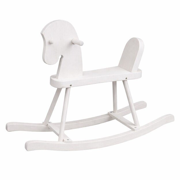Wooden Rocking Horse for Children Baby Mix white