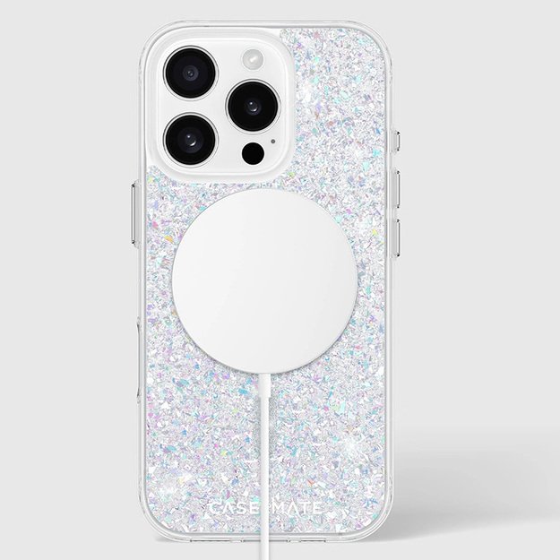 Case-Mate Twinkle MagSafe – dėklas, skirtas iPhone 16 Pro (diskoteka)