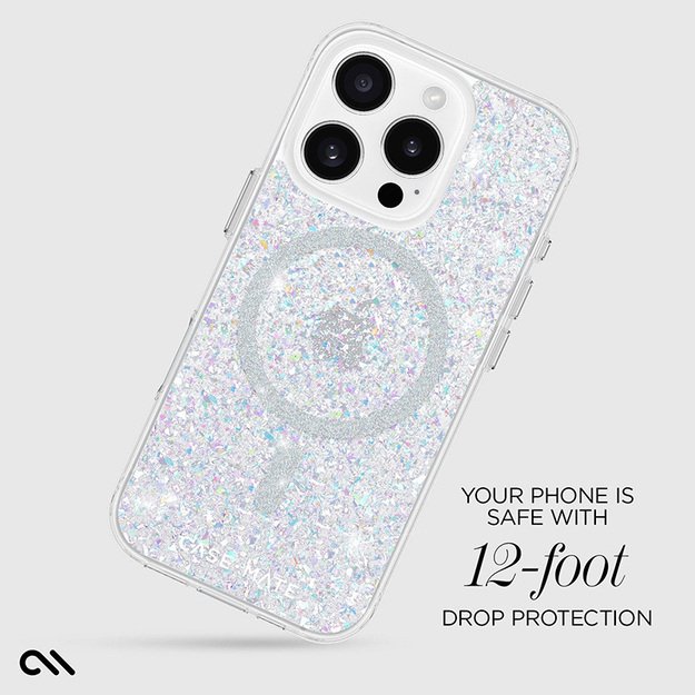 Case-Mate Twinkle MagSafe – dėklas, skirtas iPhone 16 Pro (diskoteka)