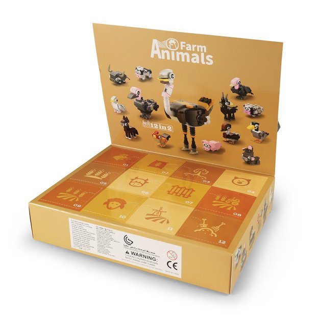 Building set farm animals 12 figures