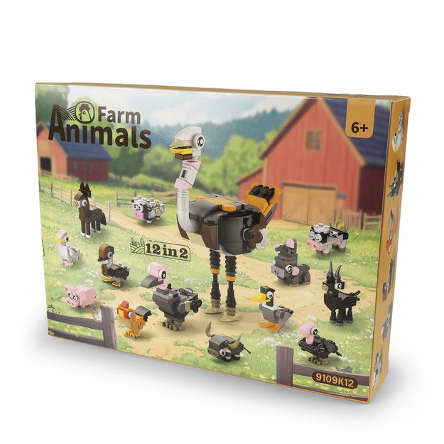 Building set farm animals 12 figures