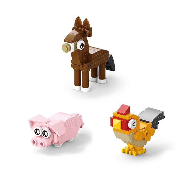 Building set farm animals 12 figures