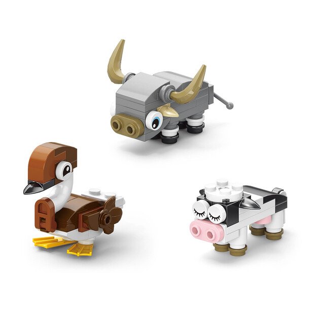 Building set farm animals 12 figures