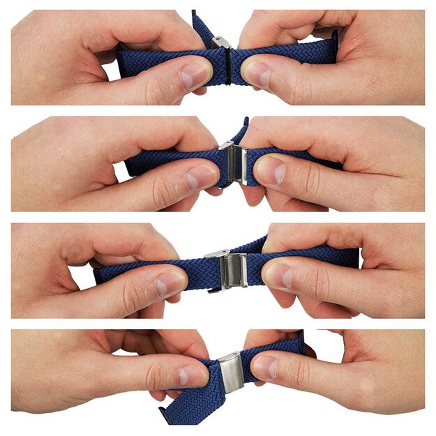 Crong Wave Band – pintas dirželis Apple Watch 44/45/46/49 mm (grafitas) 17