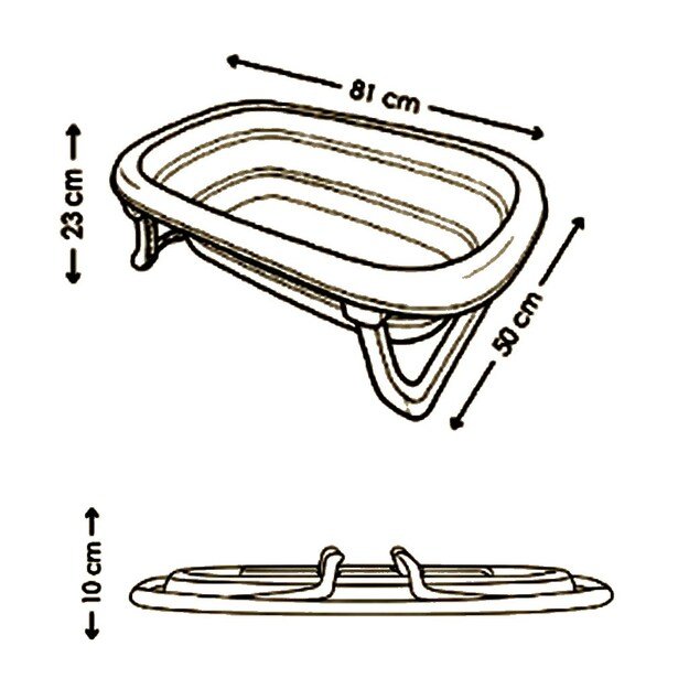 Foldable plastic baby bath Tega Baby beige