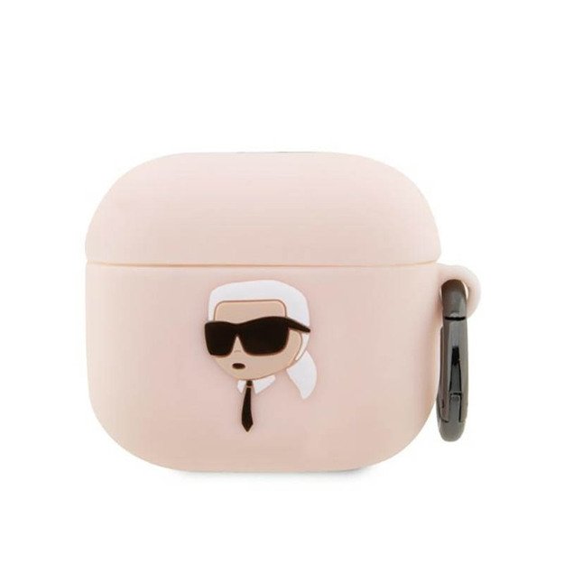 Karl Lagerfeld Silicone NFT Karl Head 3D – AirPods 3 Case (rožinis) 1