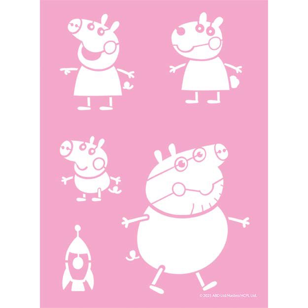 Peppa Pig coloring pages with blow markers