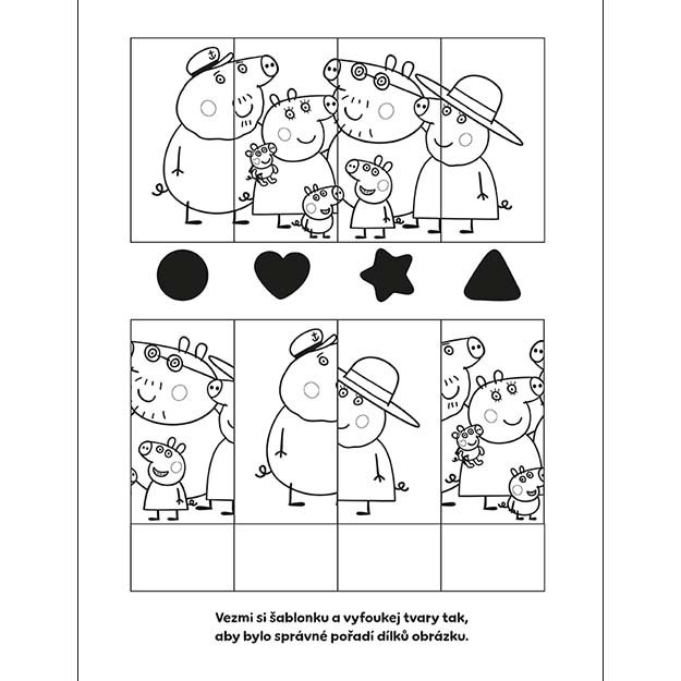 Peppa Pig coloring pages with blow markers