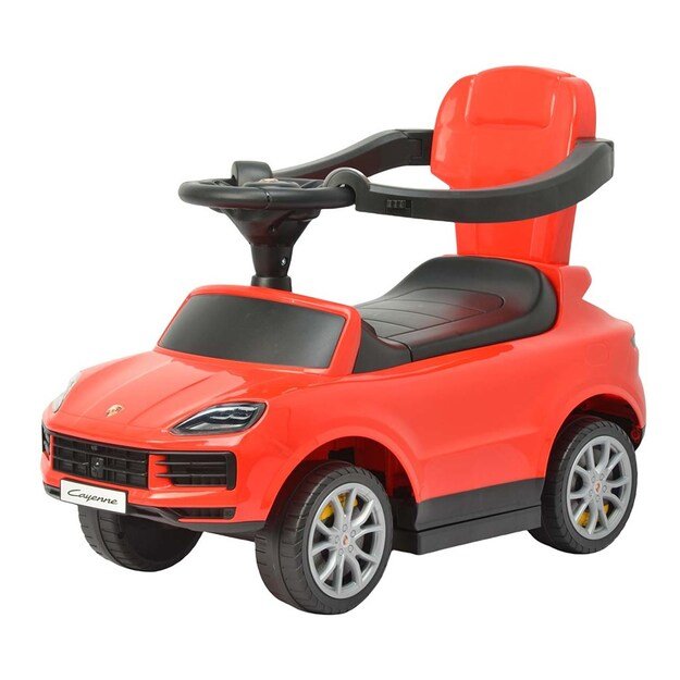 Milly Mally Porsche Cayenne red ride-on car with guide rod
