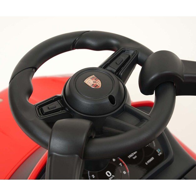 Milly Mally Porsche Cayenne red ride-on car with guide rod