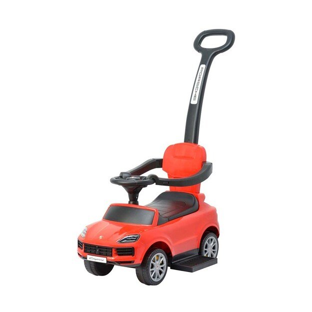 Milly Mally Porsche Cayenne red ride-on car with guide rod
