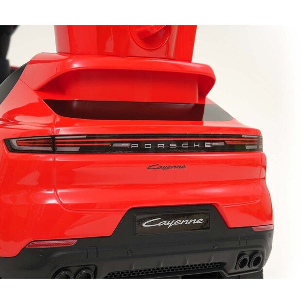 Milly Mally Porsche Cayenne red ride-on car with guide rod